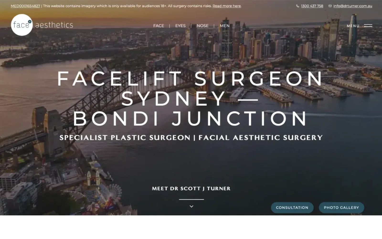 FacePlus Aesthetics website screenshot