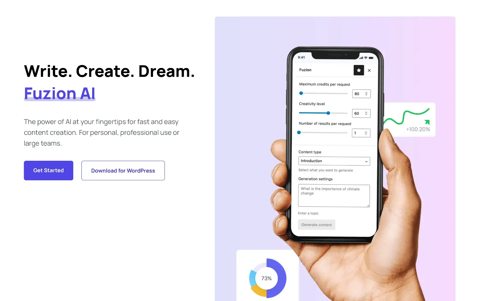 Fuzion AI website screenshot